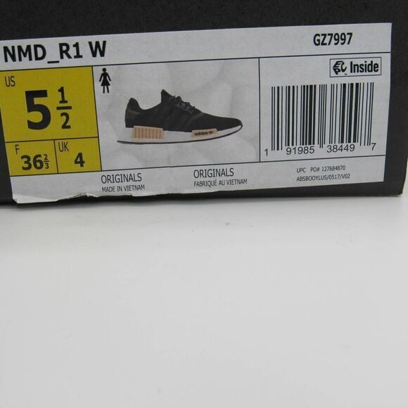 ADIDAS NMD R1 WOMENS SNEAKERS IN BLACK/BLUSH - Picture 9 of 11